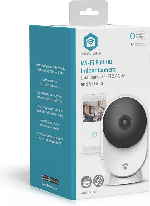 Actual product image Nedis SmartLife indoor camera | Wi-Fi | 3MP Full HD 1296p | Cloud storage (optional) / microSD (not en (2304 x 1296 Pixels)