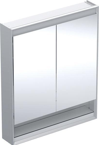 Geberit ONE armoire de toilette avec ComfortLight, 2 portes, montage apparent, avec niche, 75x90x15c