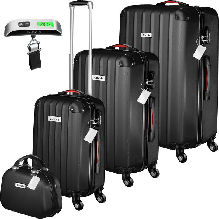 tectake Cleo 4-tlg. mit Kofferwaage (95 l, L (90 - 115l))