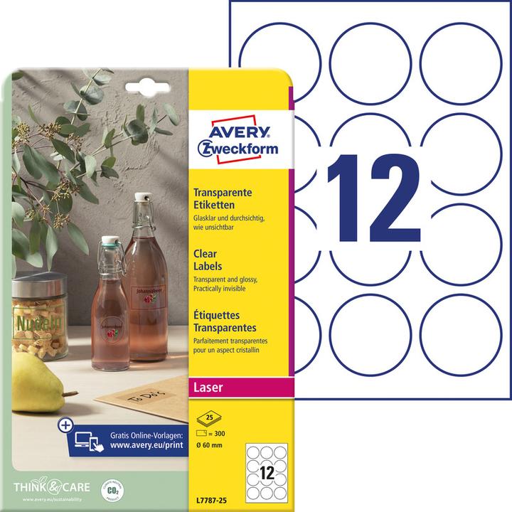 Produktbild Avery Transparente Etiketten