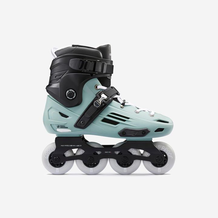 Oxelo Inline Skates Inliner Freeride MF500 Light Erwachsene khaki (45)