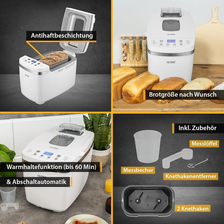 Produktbild First Brotbackautomat mit Timer & 14 Programmen