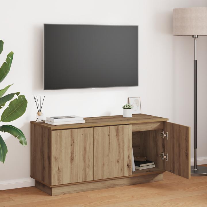 Actual product image VidaXL TV cabinet solid oak 100x38x49 cm wood-based material