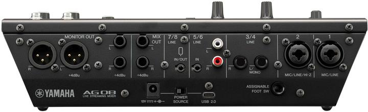 Immagine prodotto Yamaha AG08 Mixer nero per lo streaming live (Mixer da studio e live)