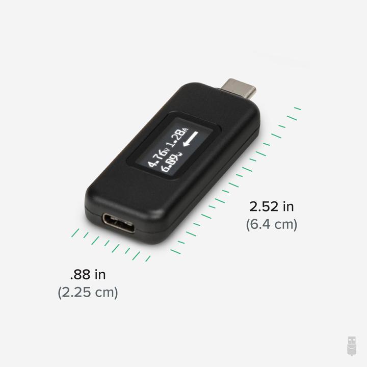 Actual product image Plugable USB-C Power Meter Tester 240W