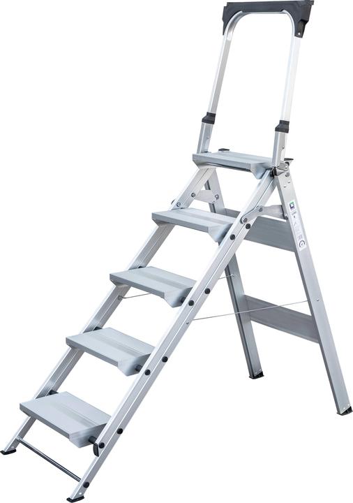 Produktbild Munk Klapptreppe mit Haltebügel 5 Stufen (Klapptritt, 139 cm)