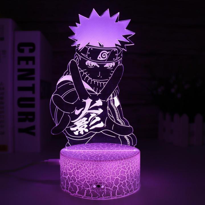 Immagine prodotto Esmée 3D Anime LED Acryl Lampe Nachtlicht USB Deko Lampe mit Touch Schalter - Shinobi