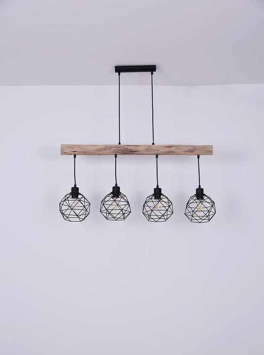 Produktbild Globo Hängeleuchte Theodor schwarz matt 4xE27 (E27)