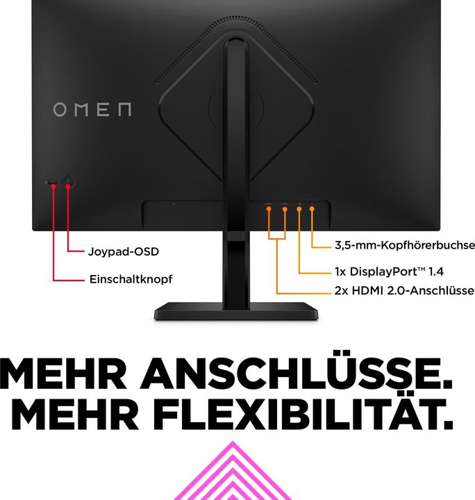 Produktbild HP OMEN/27/27"/IPS/FHD/165Hz/1ms/Black/2R (1920 x 1080 Pixel, 27")