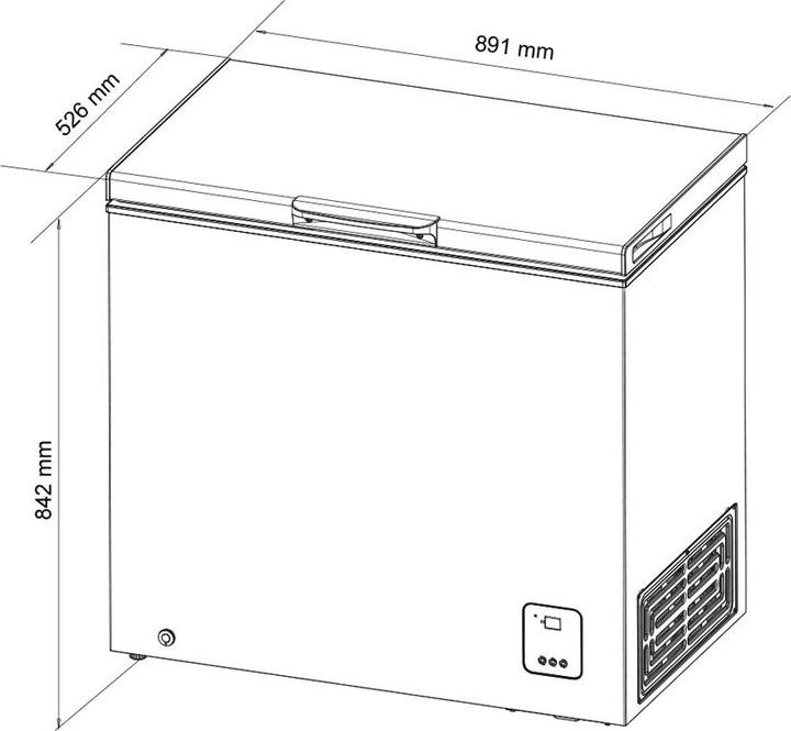 Actual product image Kibernetik Freezer FSP 200L (Stand-alone, 198 l)