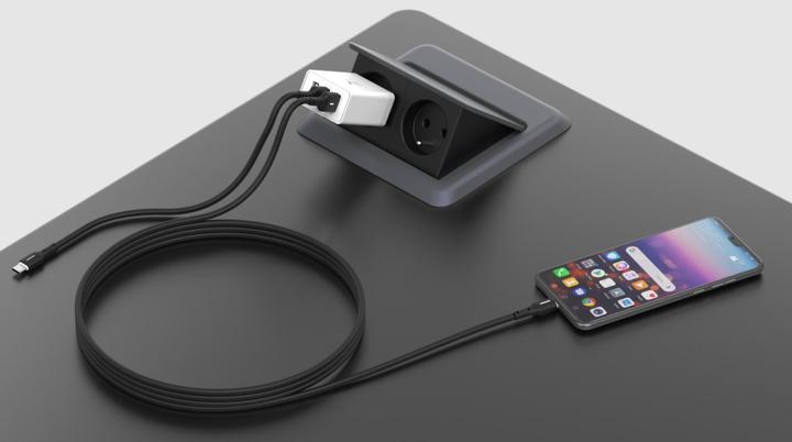 Actual product image Krux Cable USB Type A / USB Type C LED QC 3.0 1 2 m (1.20 m)