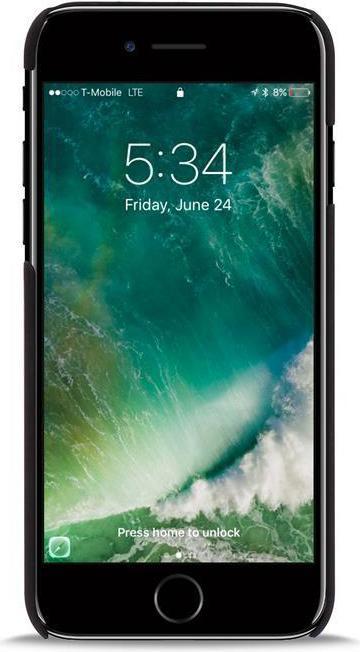 Image du produit Puro Etui en faux cuir - étui pour iPhone 7/8/SE 2020, noir (Apple iPhone 7)