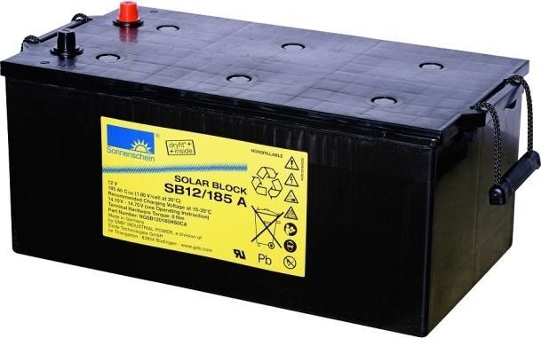 Exide Sonnenschein Solar Block SB12/185 A Blei Akku mit A-Pol 12V, 185000mAh (12 V, 185 Ah)