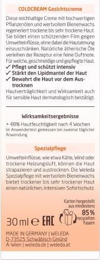 Produktbild Weleda Coldcream (30 ml, Tagescreme)