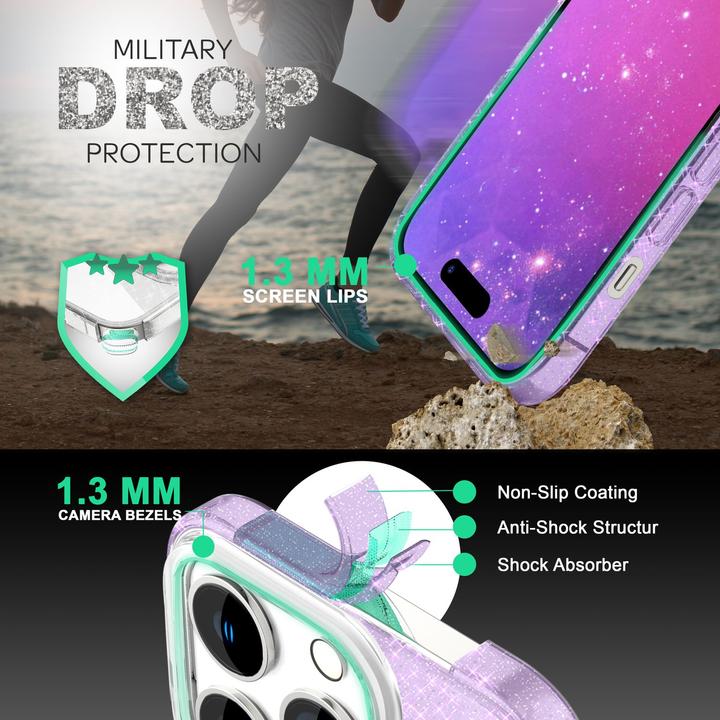 Produktbild Nalia Glitzer Hülle (Apple iPhone 14 Pro)