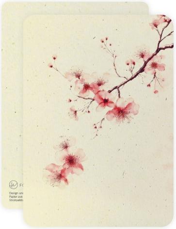 Actual product image Fotoeigenart Postkarte Aquarell Kirschblüten