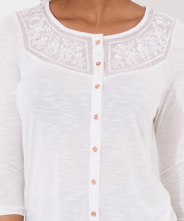 Actual product image Joe Browns Lace Panel Button Down Jersey Top