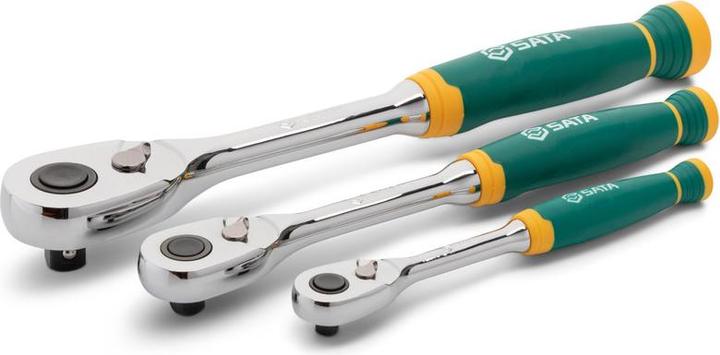 Produktbild SATA Ratschensatz mit Komfortgriff, 3-tlg. (3/8", 1/4", 1/2")