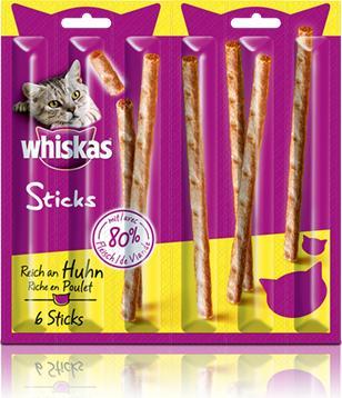 Produktbild Whiskas STICKS Packung Reich an Huhn (Adult, 14 Stk., 36 g)