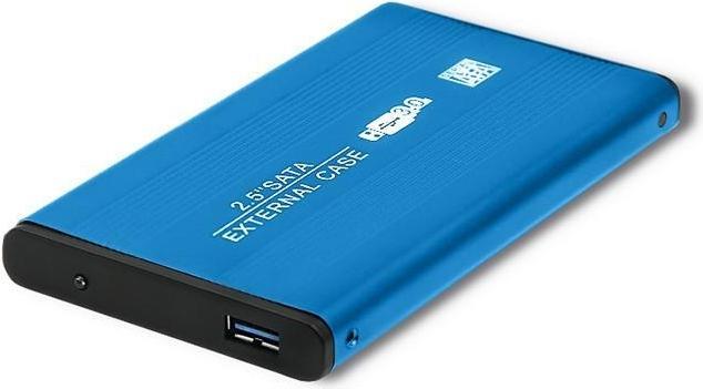 Actual product image Qoltec External Hard Drive Case HDD/SSD 2.5" SATA3 USB 3.0 Mėlyna (0.42 m, USB)
