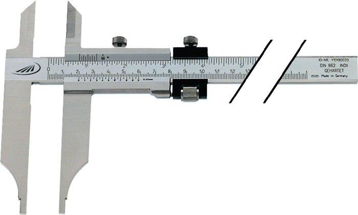 Actual product image Helios Preisser Workshop caliper gauge DIN 862 300 mm with knife tips and fine adjustment Fork length 90 mm (30 cm)