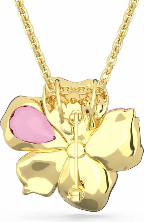 Produktbild Swarovski Florere Halskette Anhänger und Brosche Pavé Blume Rosa Gold (Metall)