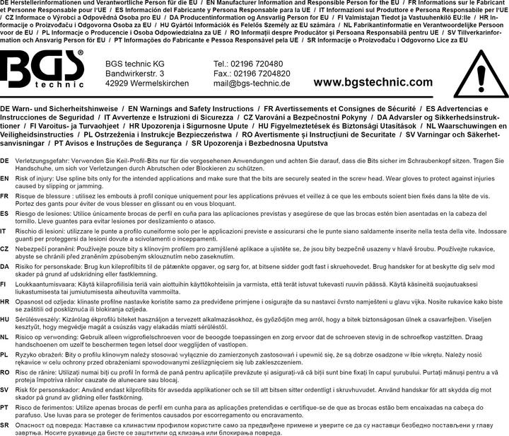 Produktbild BGS Bit-Einsatz Länge 168 mm 12,5 mm (1/2") für VAG Polydrive Zylinderkopfschrauben (12,5 mm)