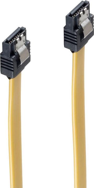 Produktbild Shiverpeaks ®-BASIC-S--SATA Anschlusskabel 6 Gb/s mit Metallclip (Arretierung), gelb 0,5