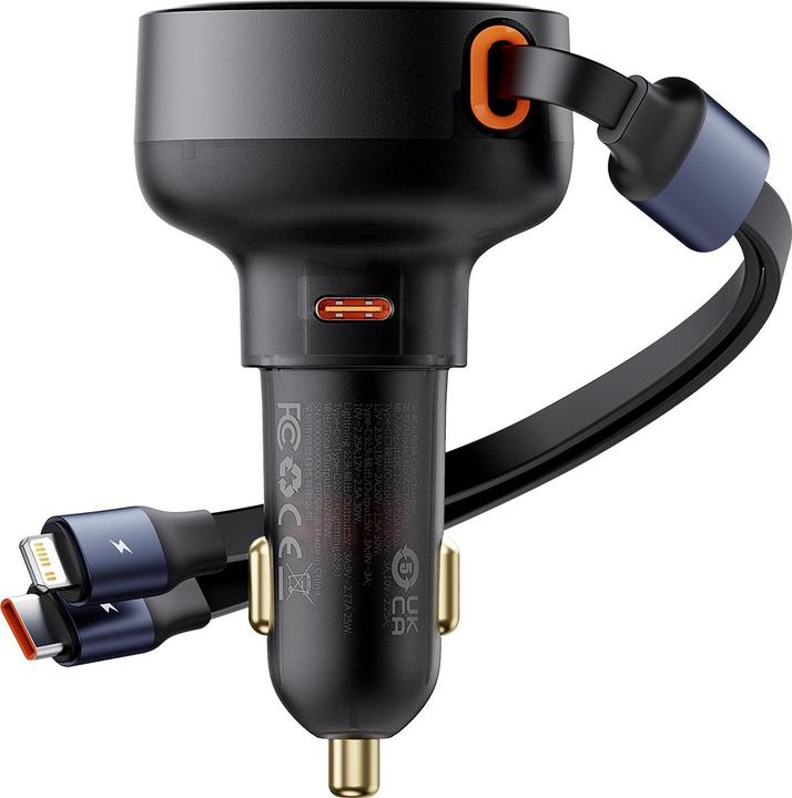 Produktbild Baseus Car Charger Enjoyment USB-C with USB-C cable and Lightning  60W