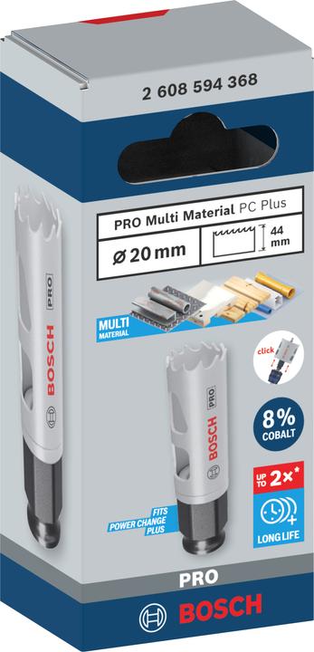 Produktbild Bosch Professional Zubehör PRO Multi Material PC Plus Lochsäge, 20 mm (20 Millimeter)