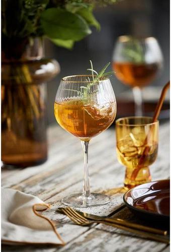 Image du produit Lyngby 65 cl - Verre - Transparent/guldkant (6.50 dl, 4 x, Verres à gin)