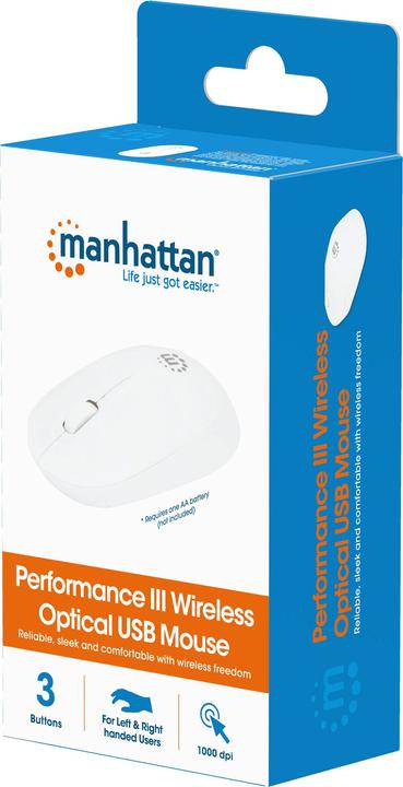 Produktbild Manhattan Performance III Optische Wireless USB-Funkmaus (Kabellos)
