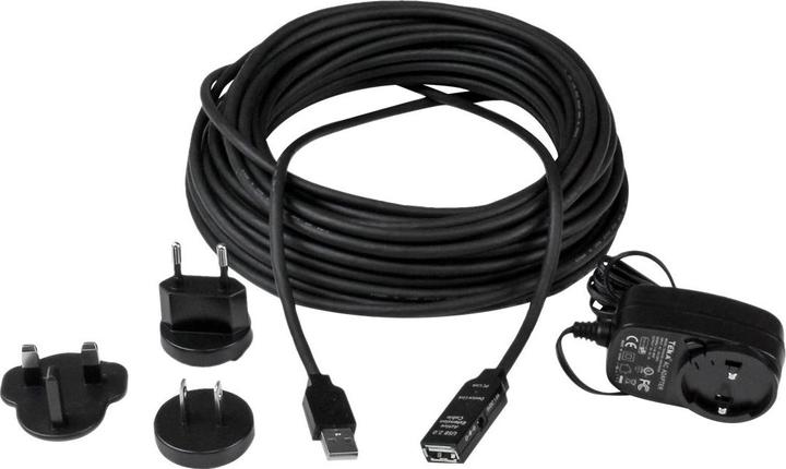 Produktbild StarTech 10m aktives USB 2.0 Verlängerungskabel - St/Bu - USB Verlängerung / Repeater Kabel (10 m, USB 2.0)