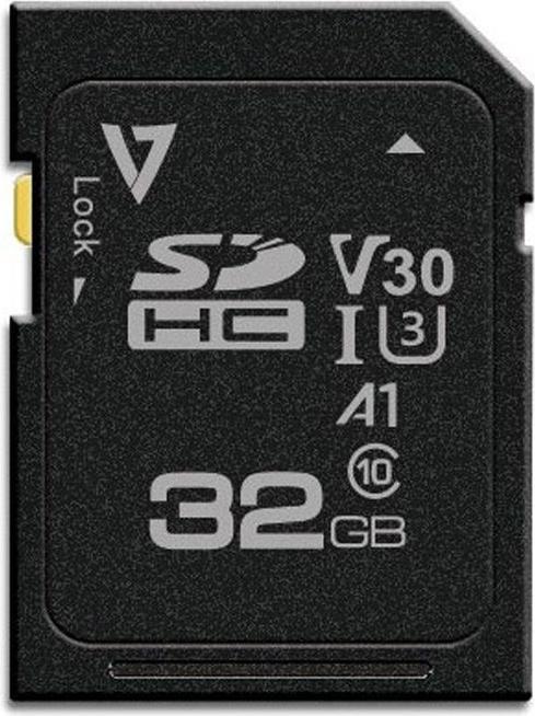 Image du produit V7 32GB SDHC V30 U3 A1 CL10 4K UH (32 Go, SDHC, U3, UHS-I)