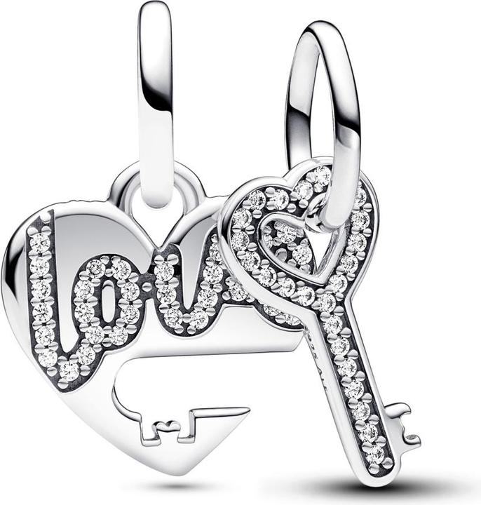 Pandora Teilbarer Herz & Schlüssel Charm (Sterling-Silber)