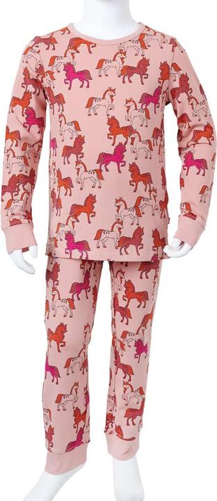 Produktbild VidaXL Kinderpyjama mit Langen Ärmeln Hellrosa 116,Material: 95 (116)