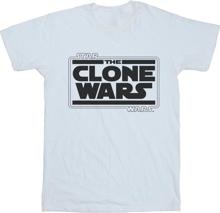 Star Wars Clone Wars Logo TShirt Jungen (140, 146)