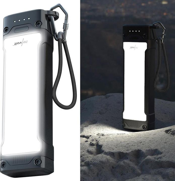 Produktbild Revolt Outdoor-USB-Powerbank mit 28-Watt-Solar-Ladegerät, 20.000 mAh (20000 mAh, 20 W, 28 Wh)