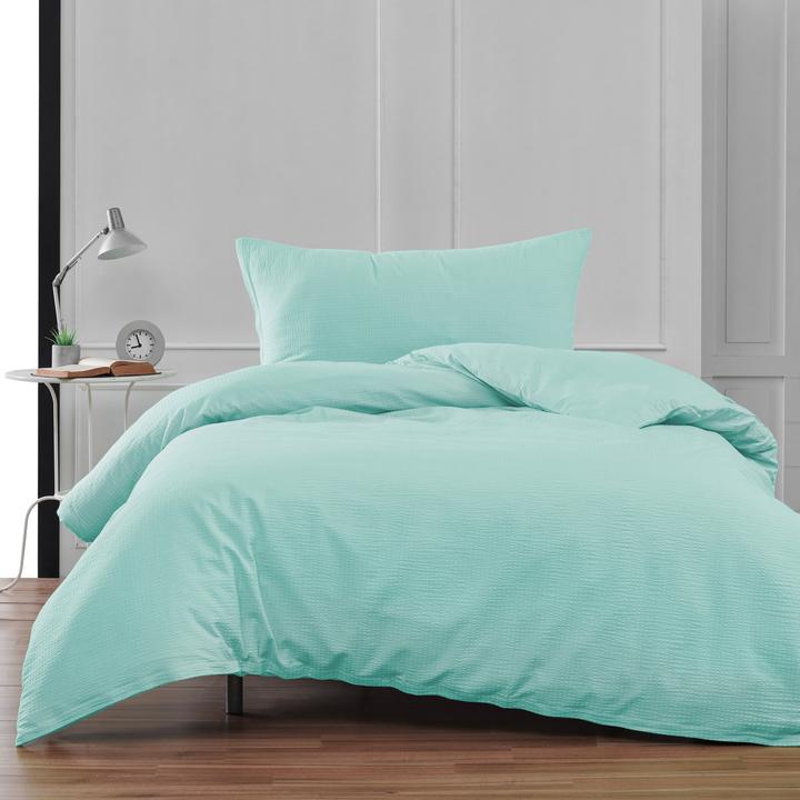 Produktbild Flair Seersucker Uni (Bettwäsche Set, 65 x 100 cm, 160 x 210 cm)
