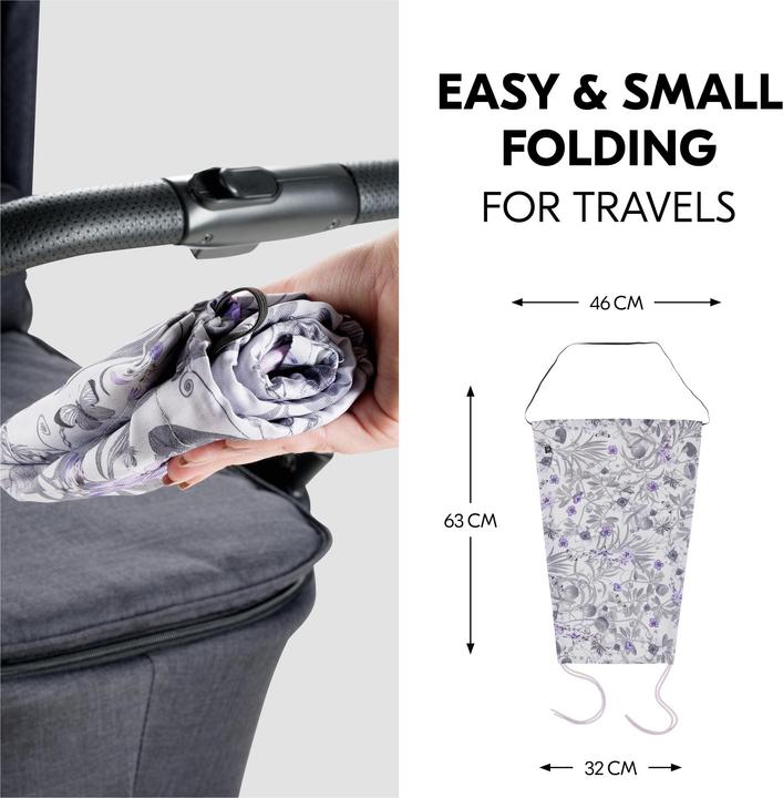 Produktbild Hauck Pushchair Sunshade Floral Grey