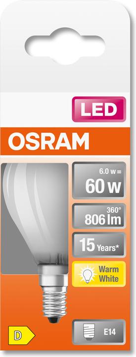 Immagine prodotto Osram Star Classic P (E14, 5.50 W, 806 lm, 1 x, D)