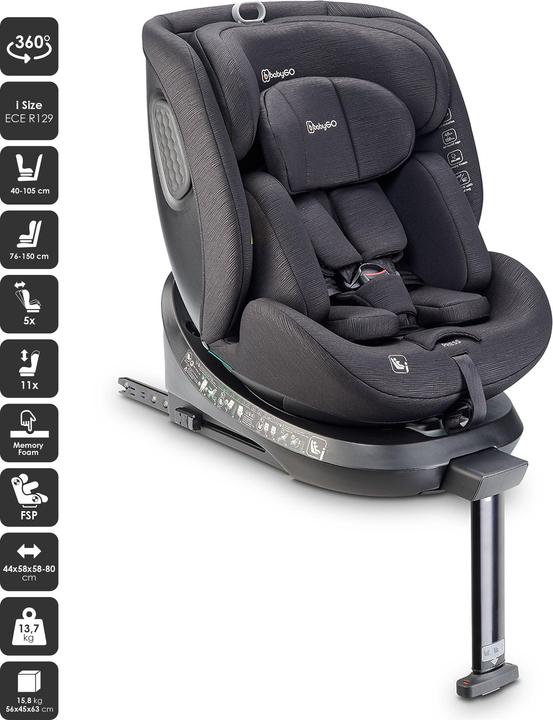 Produktbild BabyGo - Kindersitz Move 360 (Reboarder, ECE R129/i-Size Norm)