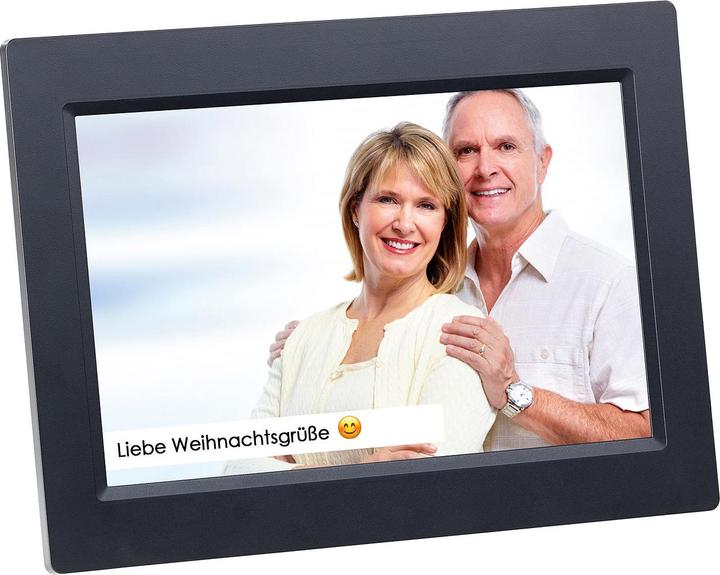 Produktbild Somikon WLAN-Bilderrahmen mit Touchscreen & weltweitem Bild-Upload (10.10", 1280 x 800 Pixel)