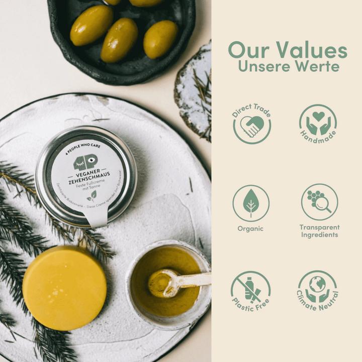 Produktbild 4peoplewhocare Feste Fusscreme - Veganer Zehenschmaus (Nachfüller) (Fussbad)