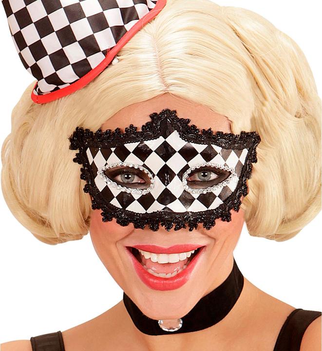 Image du produit Widmann Masque pour les yeux Pierrot à carreaux