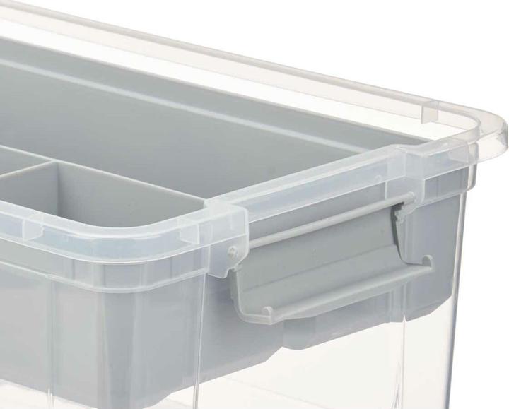 Image du produit Kipit Mehrzweckbox 02 1311 Grau Durchsichtig Kunststoff 9 L 35,5 x 17 x 23,5 cm (6 Stück) (9 l)