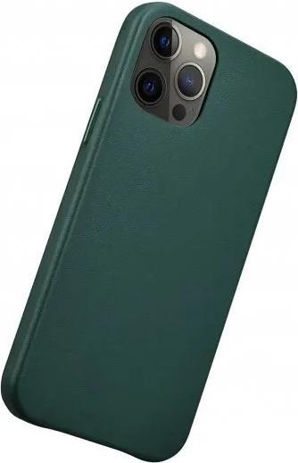 Produktbild iCarer iPhone 12/12 Pro - Echtleder Back Cover Etui, grün (RIX1206) (Apple iPhone 12, Apple iPhone 12 Pro)