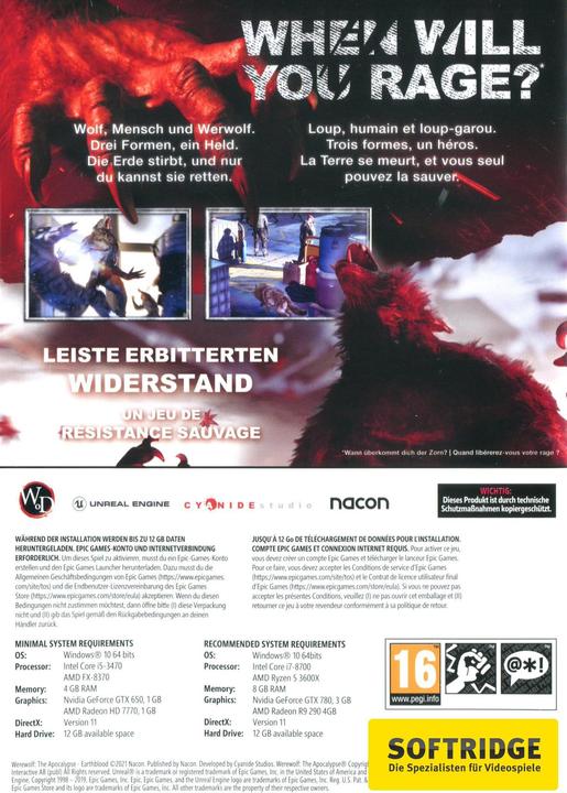 Actual product image Nacon Gaming Werewolf: The Apocalypse - Earthblood (PC, FR, DE)