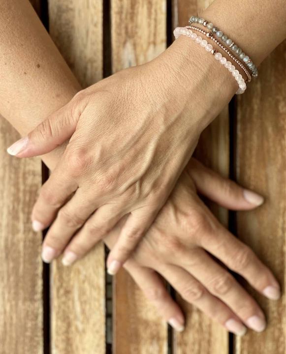 Actual product image Balibay Bris (18 cm, 925 Sterling silver, Rose quartz, Labradorite, Gemstone)