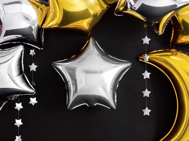 Produktbild Partydeco Silberstern-Ballon 48cm (1 x)